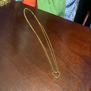Gold Heart Pendant Necklace
